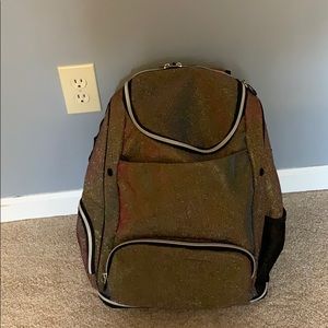 Varsity Backpack- Gold sparkly